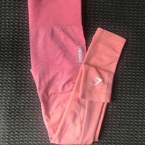 Gymshark Ombré Seamless Leggings- Peach Coral